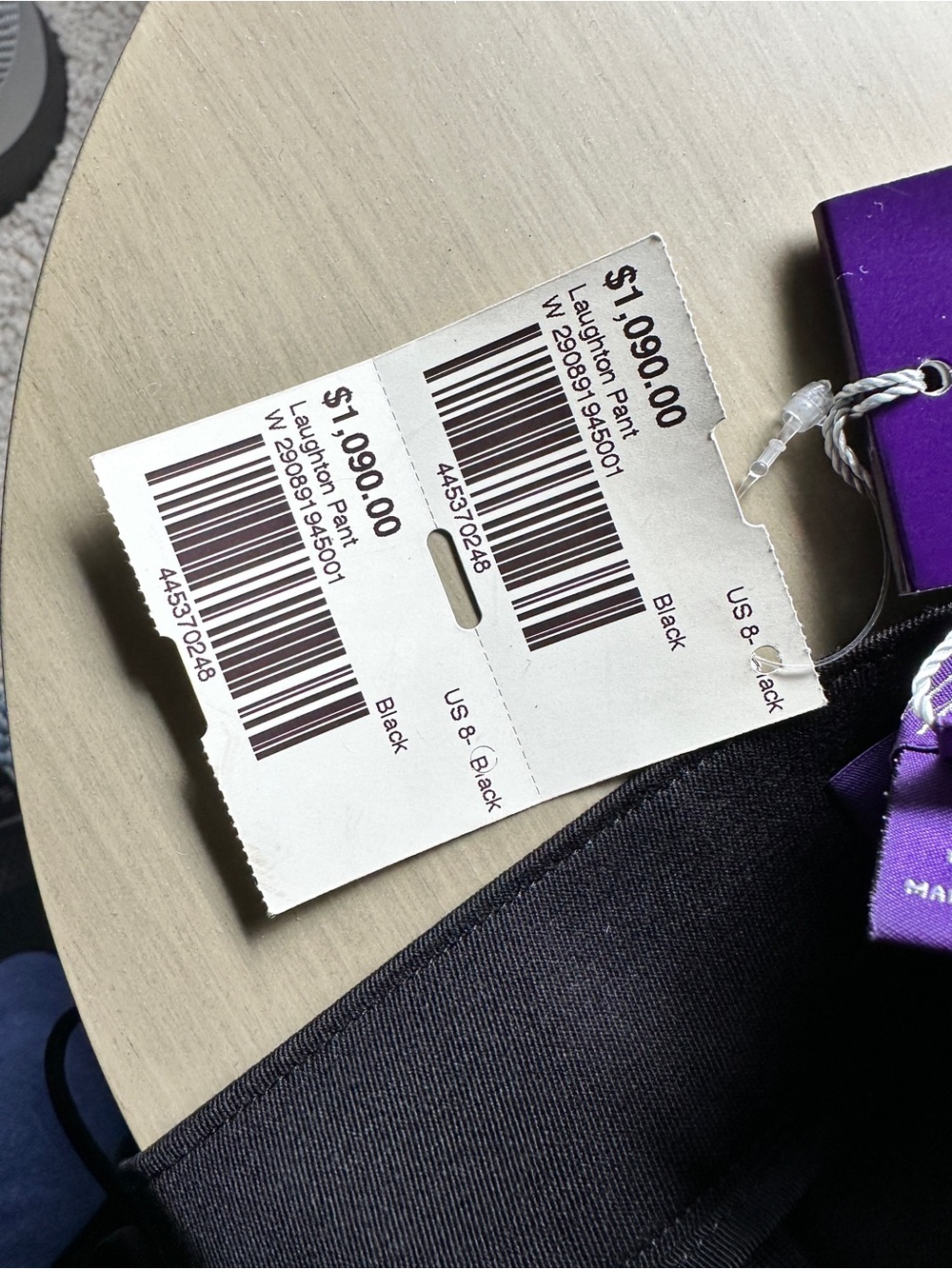 Ralph Lauren Purple Label Black Tailored Trousers
